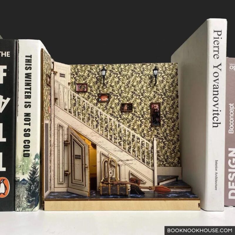 Cupboard Under Stair Book Nook Harry Potter DIY Bookshelf Insert 4