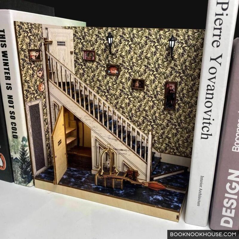 Cupboard Under Stair Book Nook Harry Potter DIY Bookshelf Insert 8