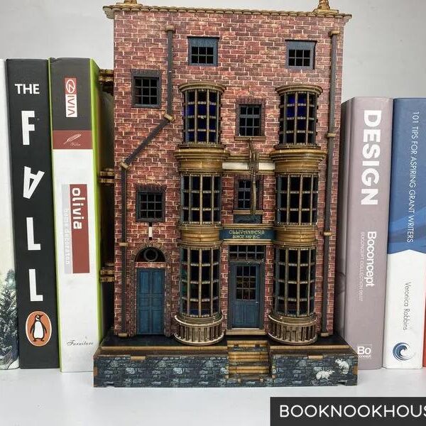 Harry Potter Ollivander Wand Shop Diy Wooden Book Nook Pre Colored 4