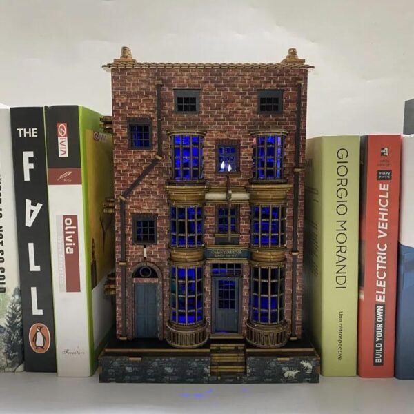 Harry Potter Ollivander Wand Shop Diy Wooden Book Nook Pre Colored 6