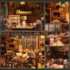 Bear Bistro Time Miniature House Kit