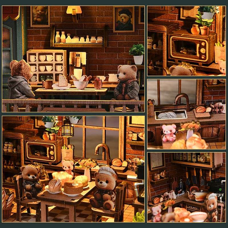 Bear Bistro Time Miniature House Kit