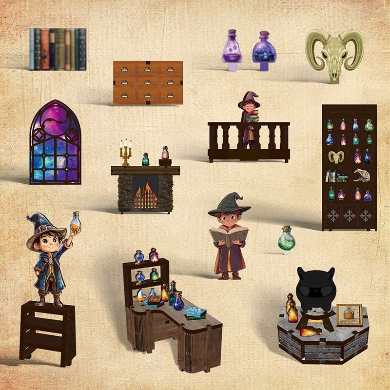 Little Wizards’ Potion Lab DIY Book Nook Kit