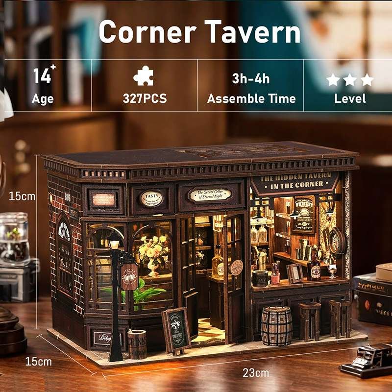 Vintage Tavern Bar Miniature House Kit