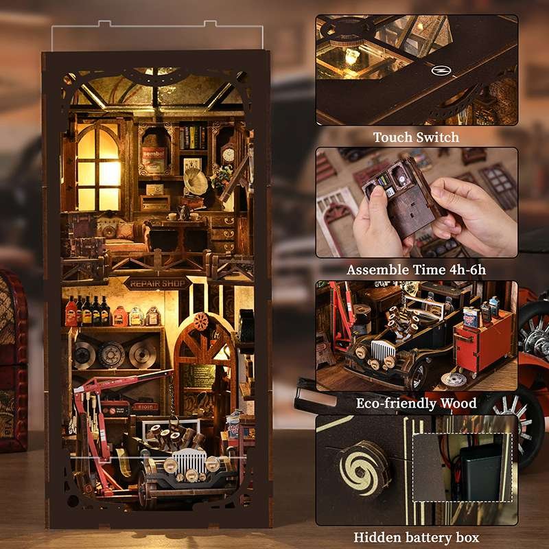 Vintage Repair Garage Miniature House Kit Vintage Repair Garage Miniature House Kit