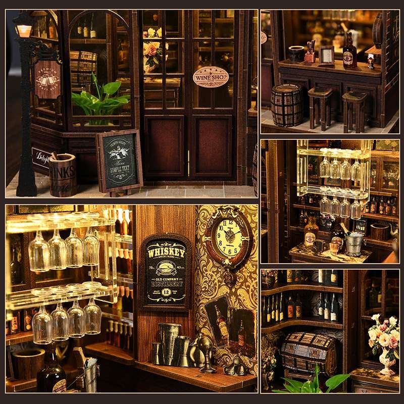 Vintage Tavern Bar Miniature House Kit
