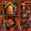 Snowy Christmas Cabin Miniature House Kit
