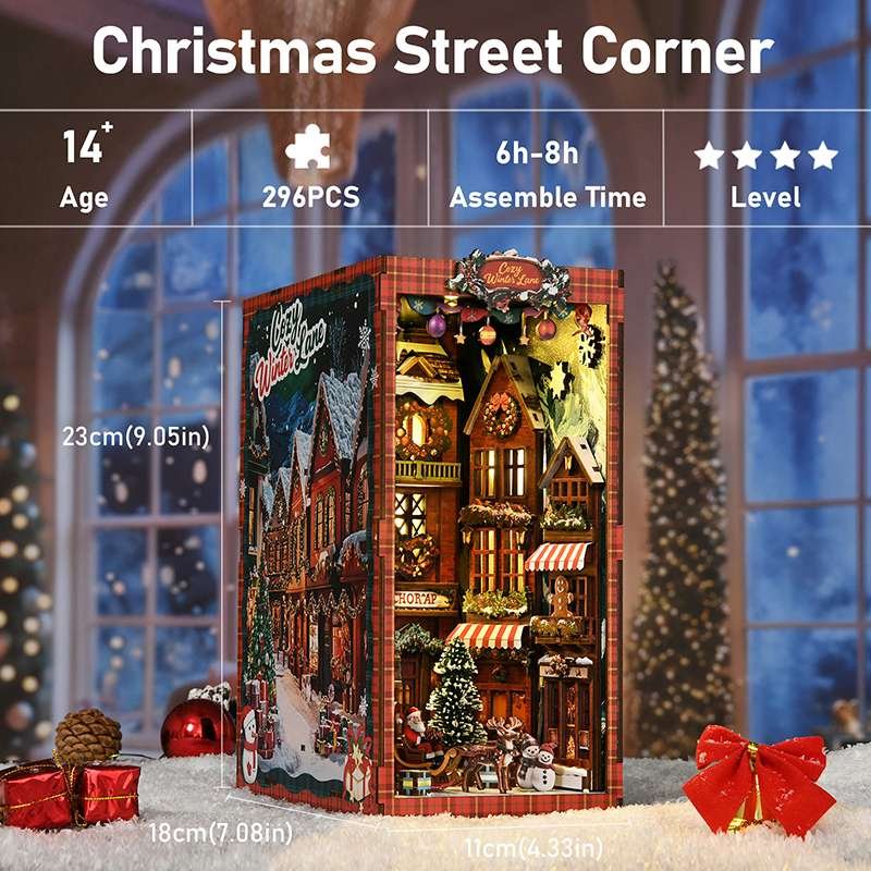 Cozy Christmas Village DIY Book Nook Kit