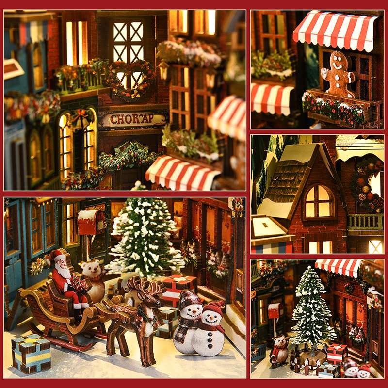 Cozy Christmas Village DIY Book Nook Kit