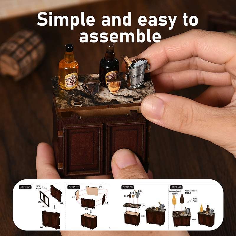 Vintage Tavern Bar Miniature House Kit