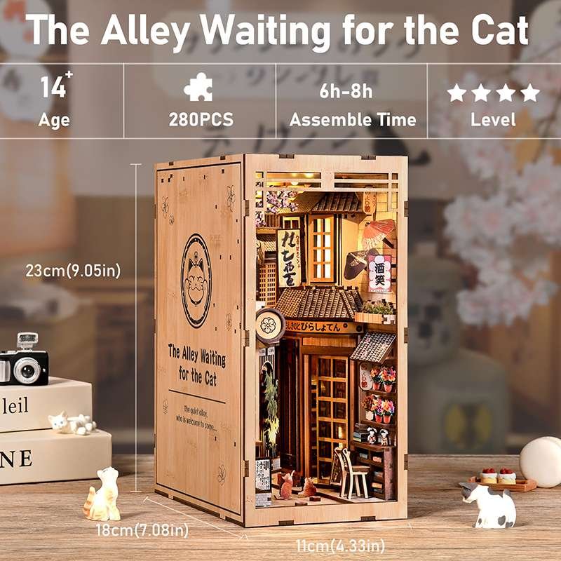 Cat Alley House DIY Book Nook Kit