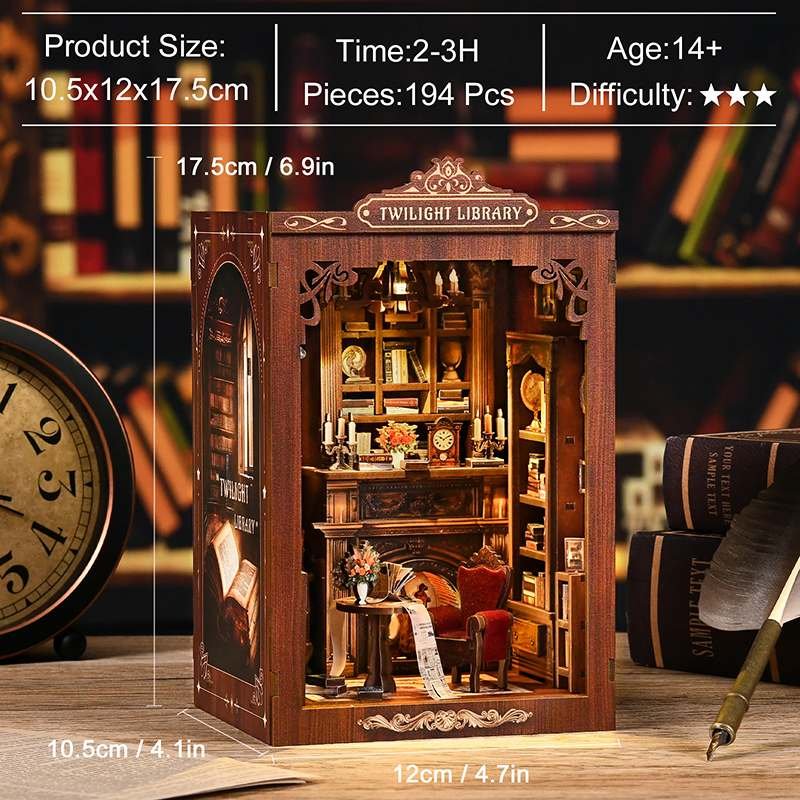 Vintage Study Room DIY Book Nook Kit