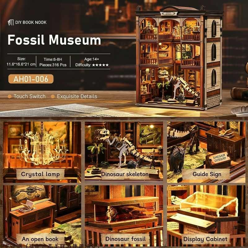 Fossil Museum DIY Book Nook Kit