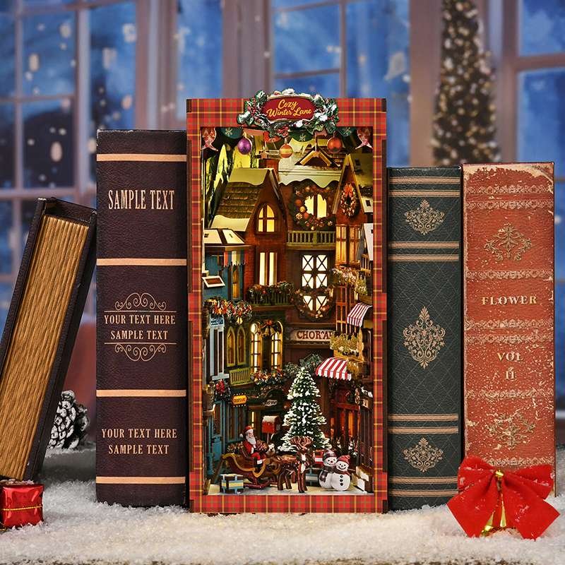 Cozy Christmas Village DIY Book Nook Kit