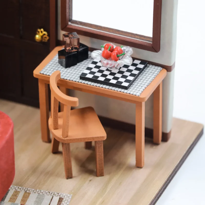 Romantic Friends Apartment DIY Wooden Dollhouse Kit with Furniture & Miniature Decor