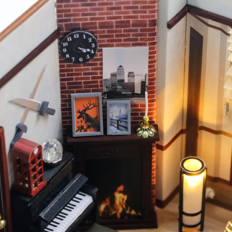 Romantic Friends Apartment DIY Wooden Dollhouse Kit with Furniture & Miniature Decor