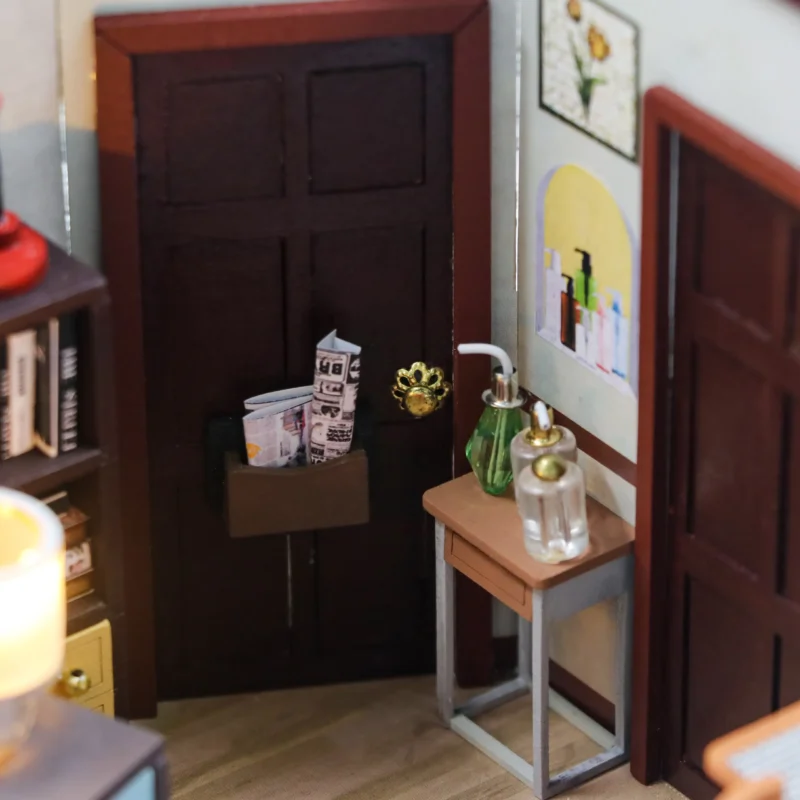 Romantic Friends Apartment DIY Wooden Dollhouse Kit with Furniture & Miniature Decor